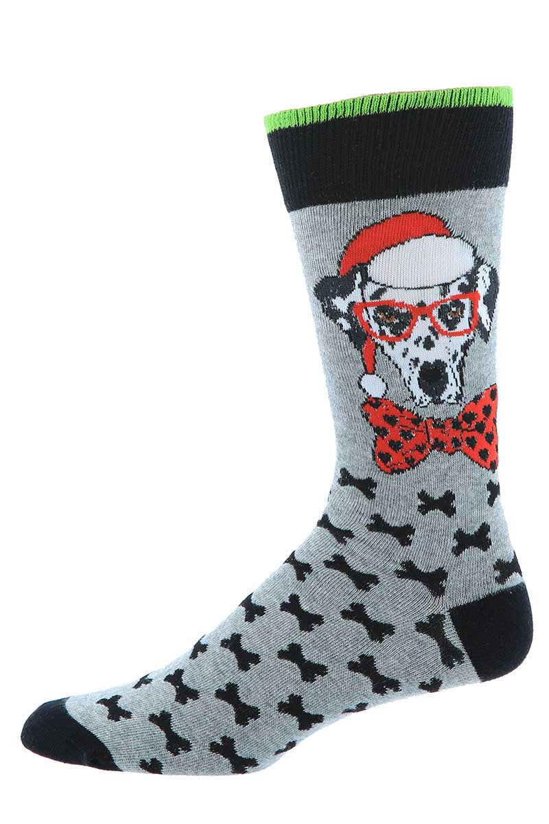 Bottoms Out Preppy Dog Holiday Socks