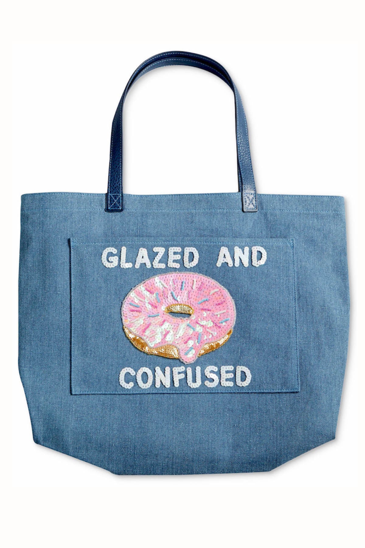 Bow Drape Denim Glazed/Confused XL Tote
