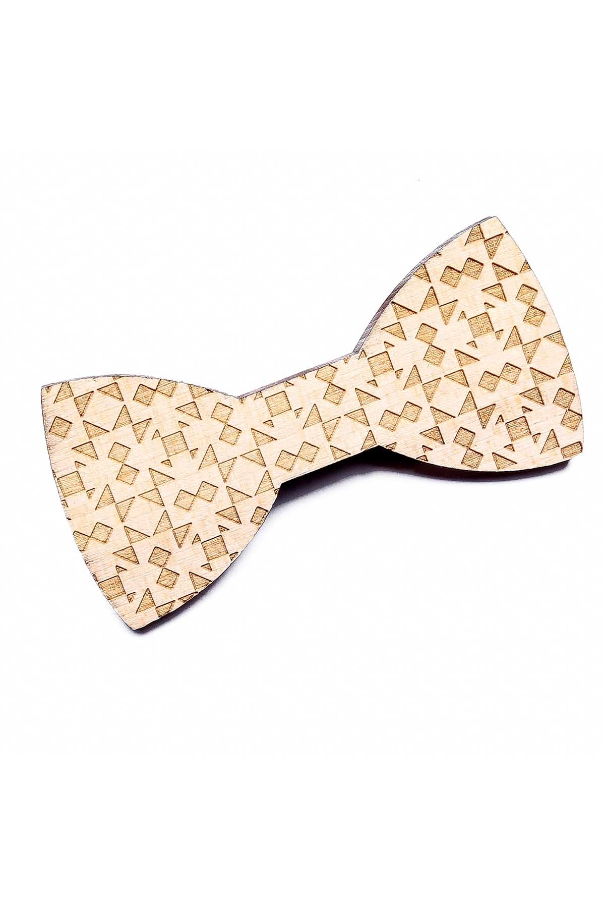 Brand Breeders Brown Bow Tie Printed Wooden Bow Tie