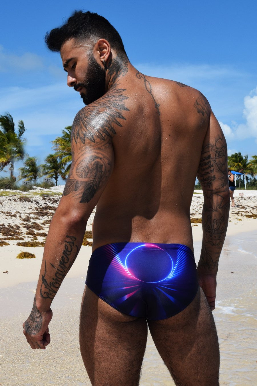Breedwell Purple Tunnel Vision Swim Brief