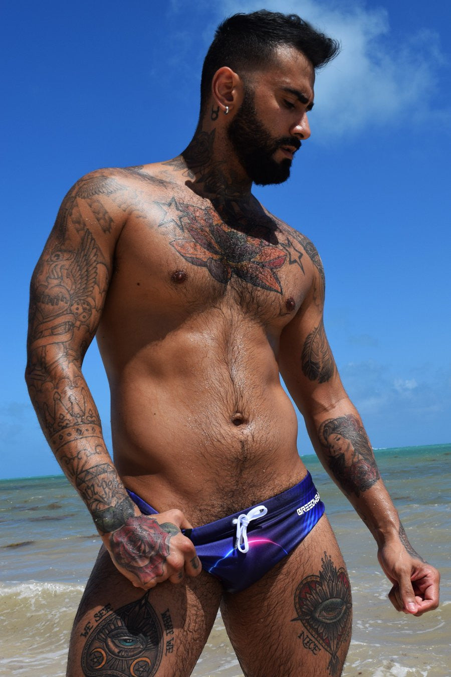 Breedwell Purple Tunnel Vision Swim Brief