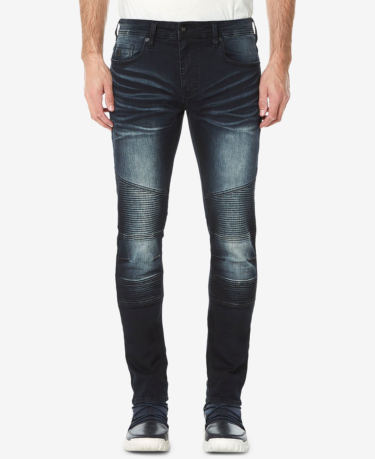 Buffalo David Bitton Skinny Fit Max-x Stretch Moto Jeans Indigo