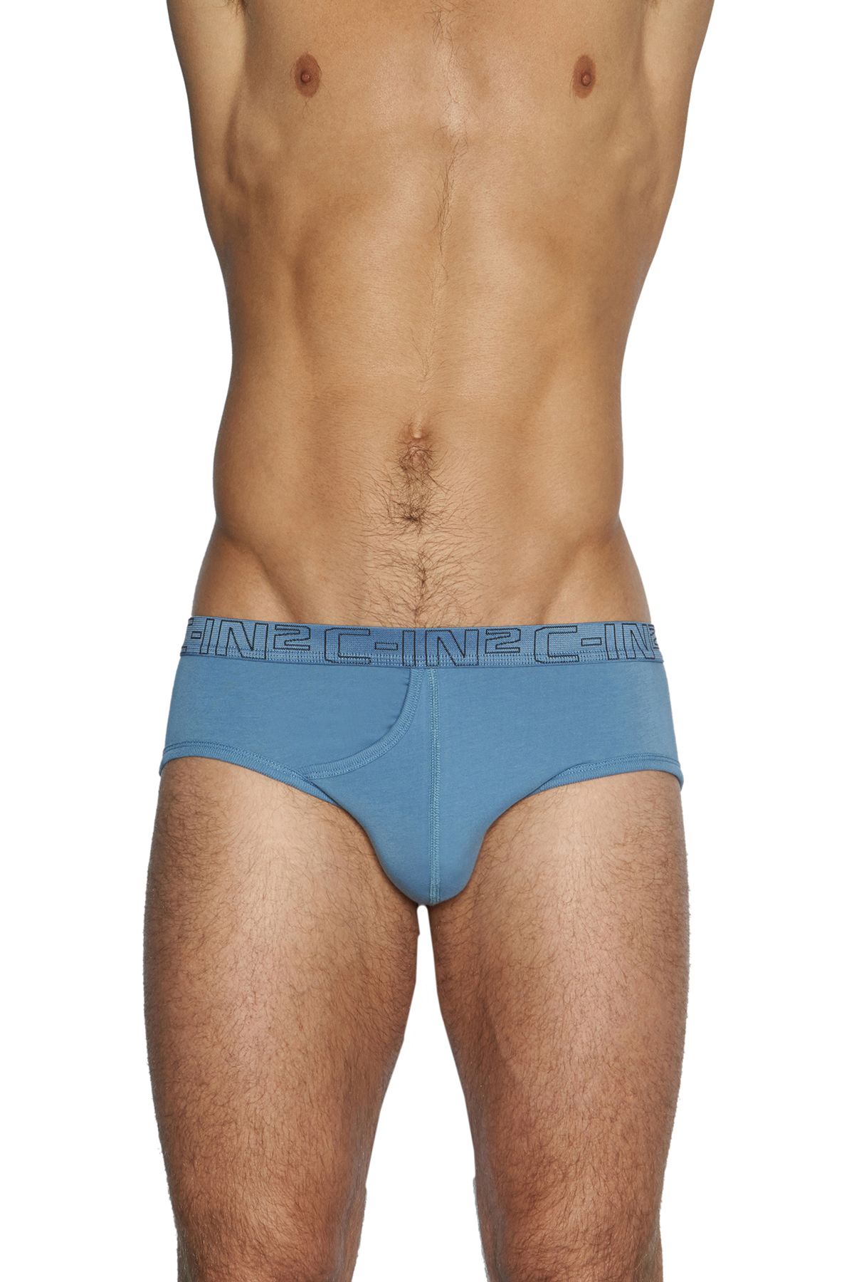 C-IN2 70's-Blue/Black Slash Mid-Rise Brief 2-Pack