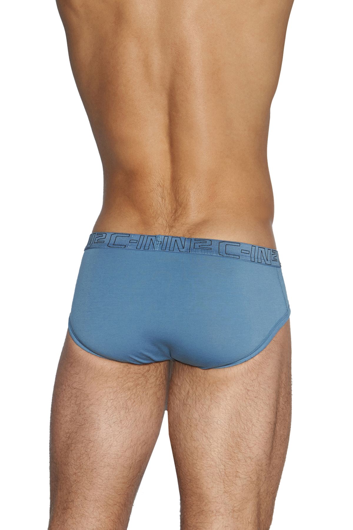 C-IN2 70's-Blue/Black Slash Mid-Rise Brief 2-Pack