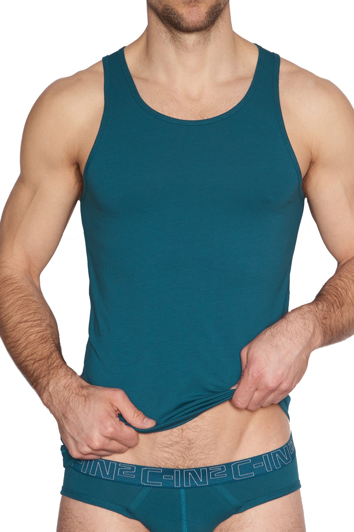 C-IN2 Tanager-Teal/Purple-Label Stretch Tank 2-Pack