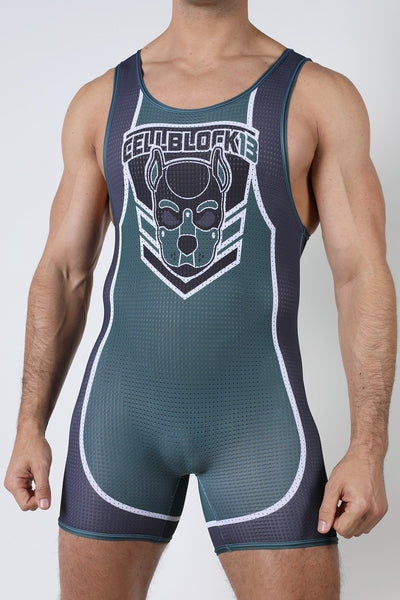 CB13 Green Kennel Club Spitfire Zipper Singlet