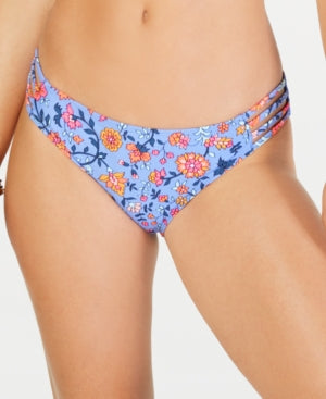 California Waves Floral Printed Strappy Side Hipster Bottoms