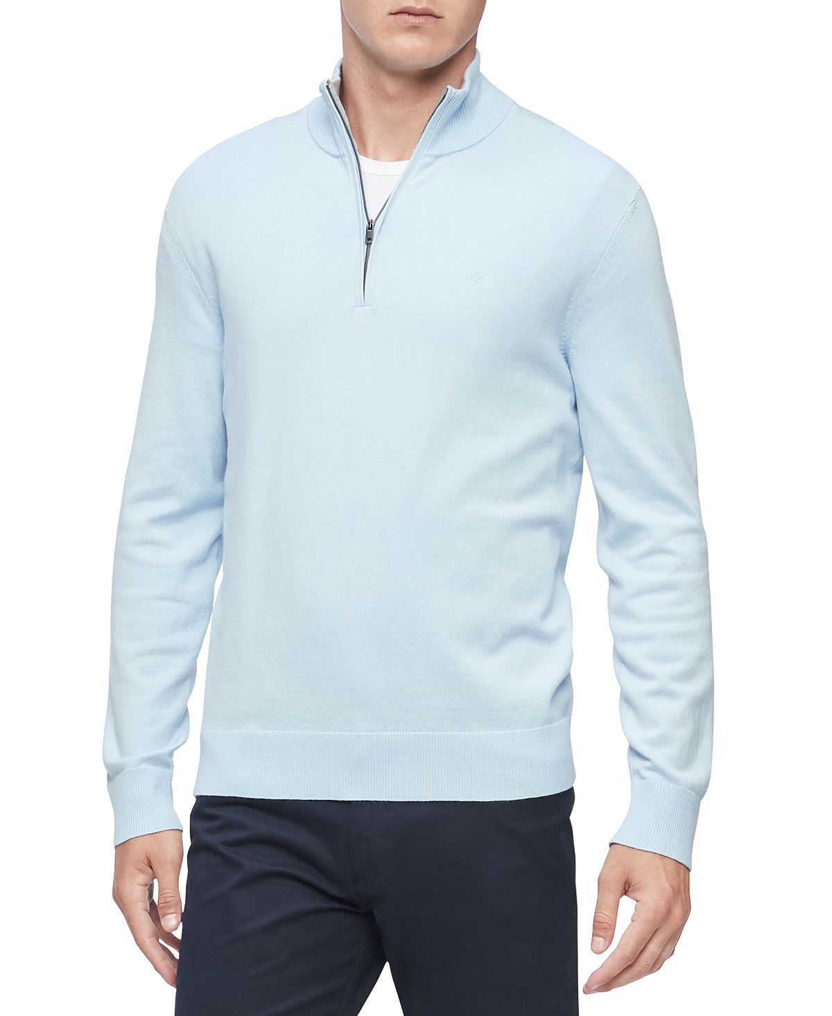 Calvin Klein 1/4-zip Sweater Cerulean