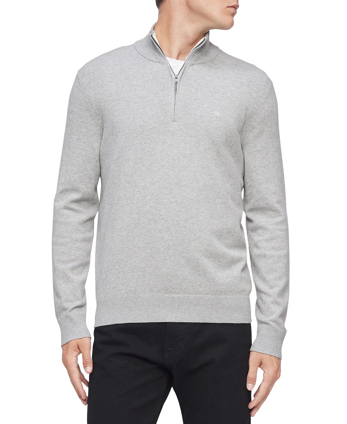 Calvin Klein 1/4-zip Sweater Heroic Gray Heather