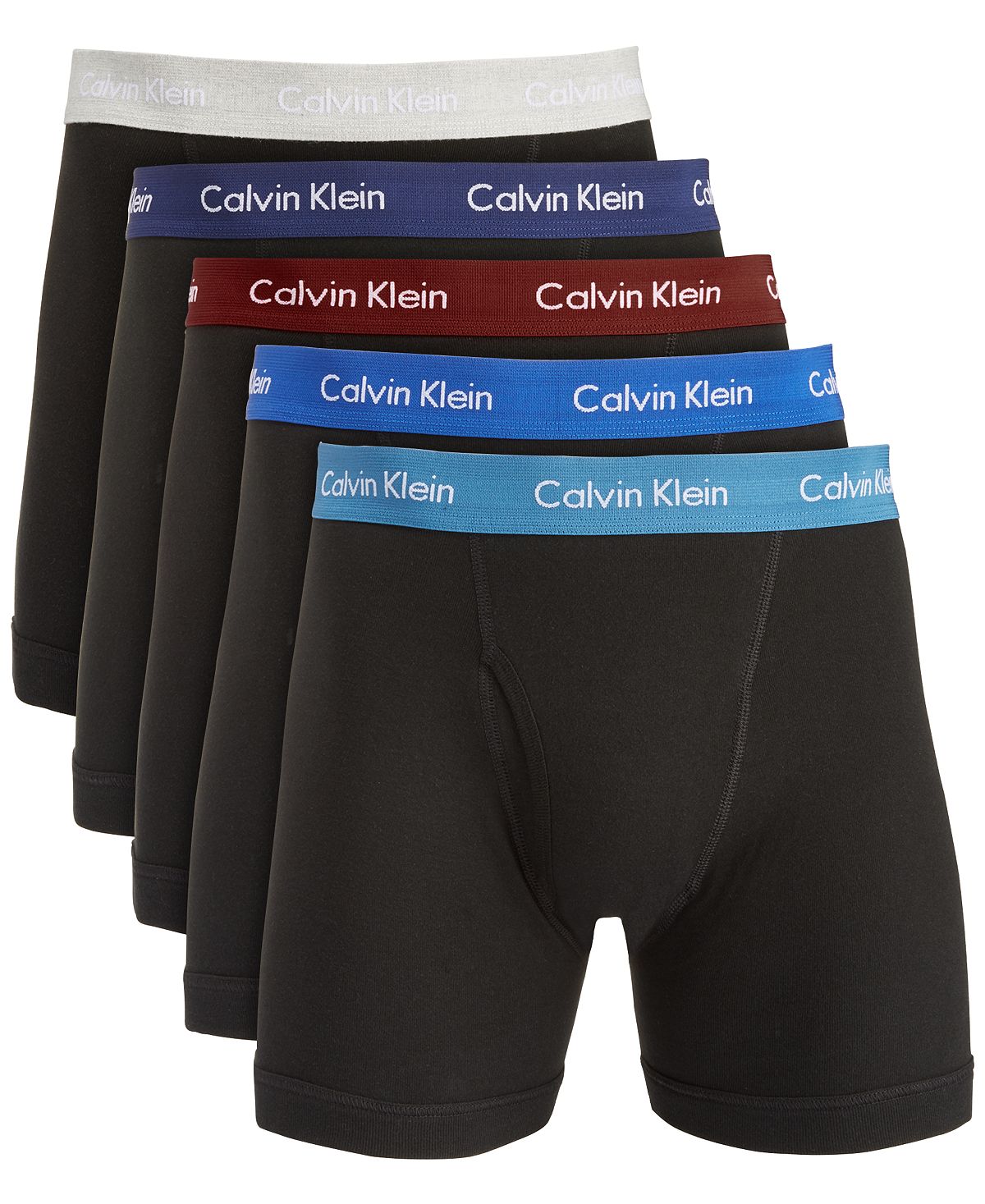 Calvin Klein 5-pk. Cotton Classics Boxer Briefs Black with Blue/Red/White WB