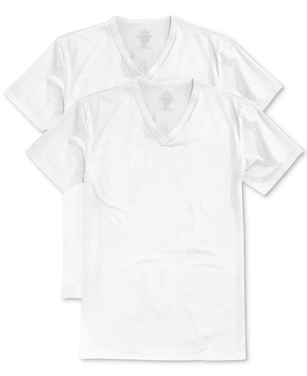 Calvin Klein Big And Tall Cotton Classics V-neck White