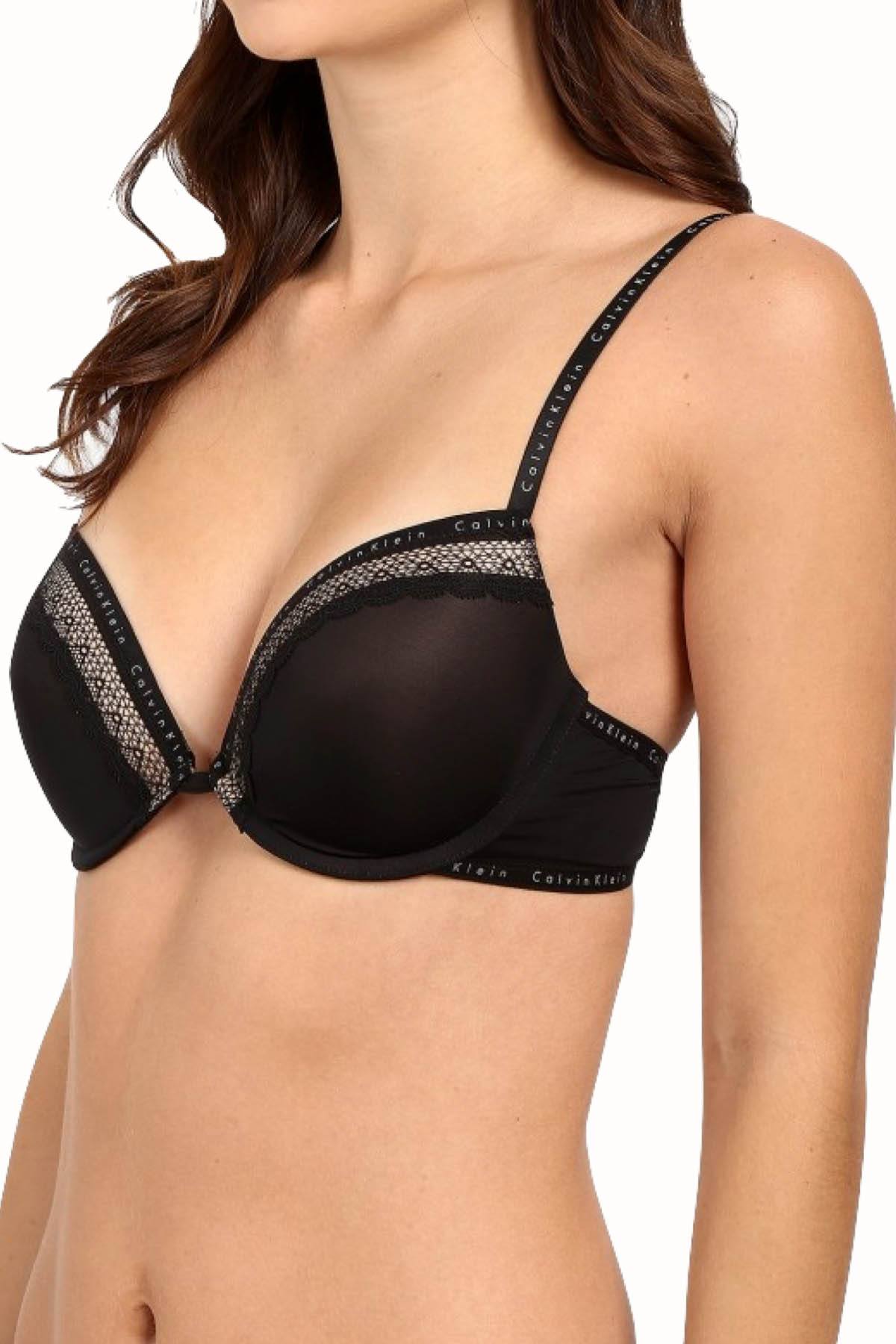 Calvin Klein Black Flirty Signature Push-Up Bra