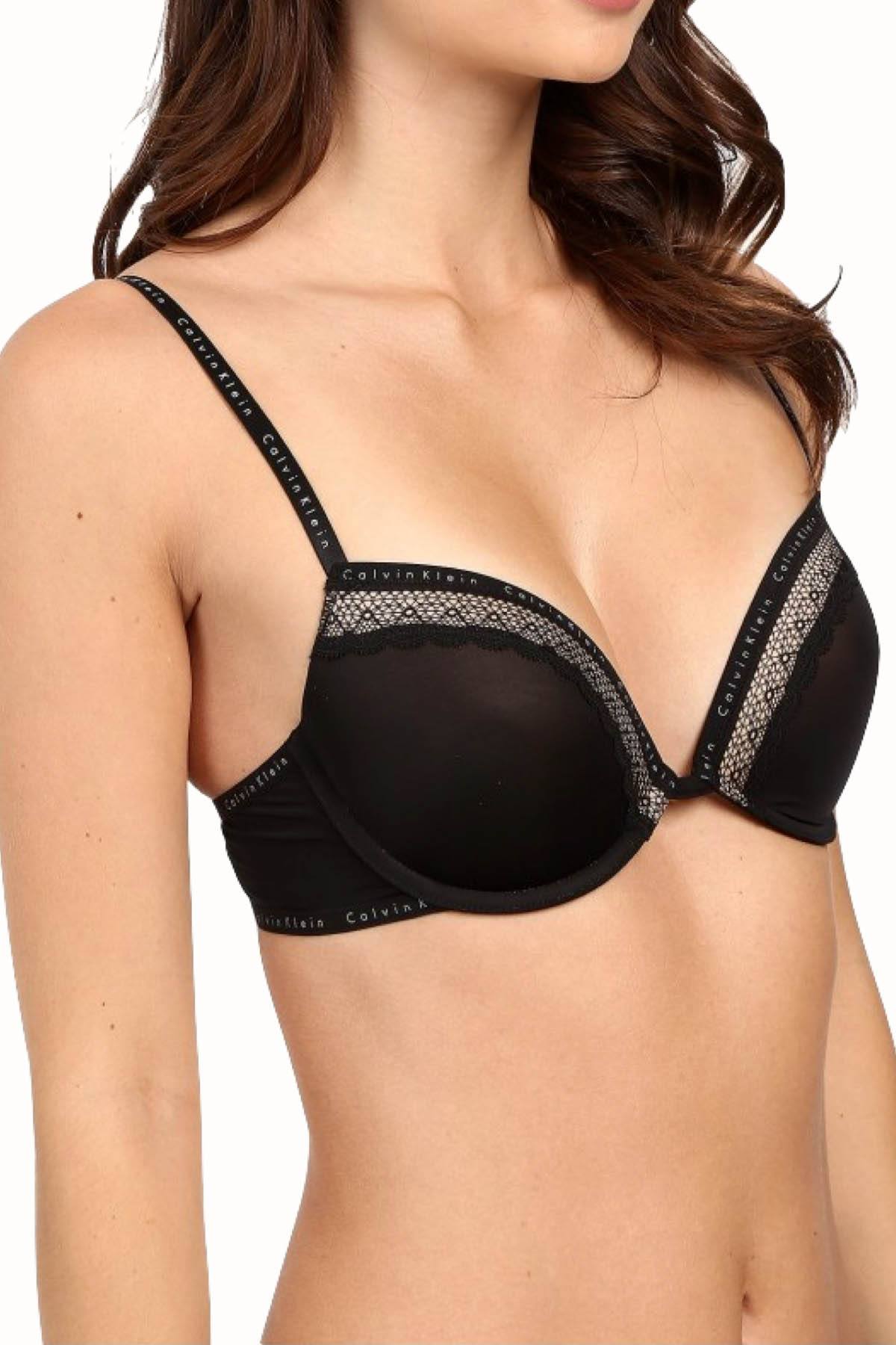 Calvin Klein Black Flirty Signature Push-Up Bra