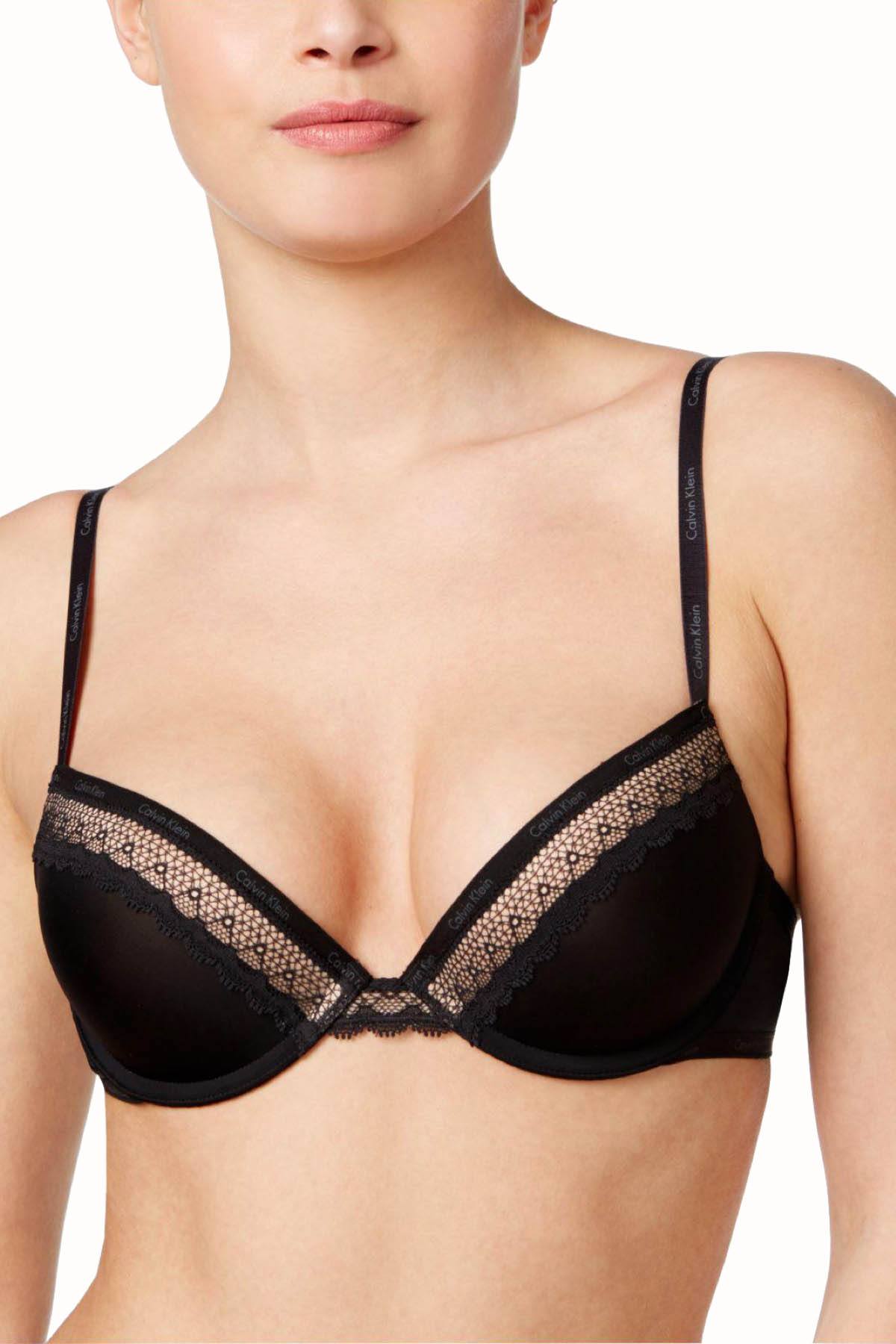 Calvin Klein Black Flirty Signature Push-Up Bra