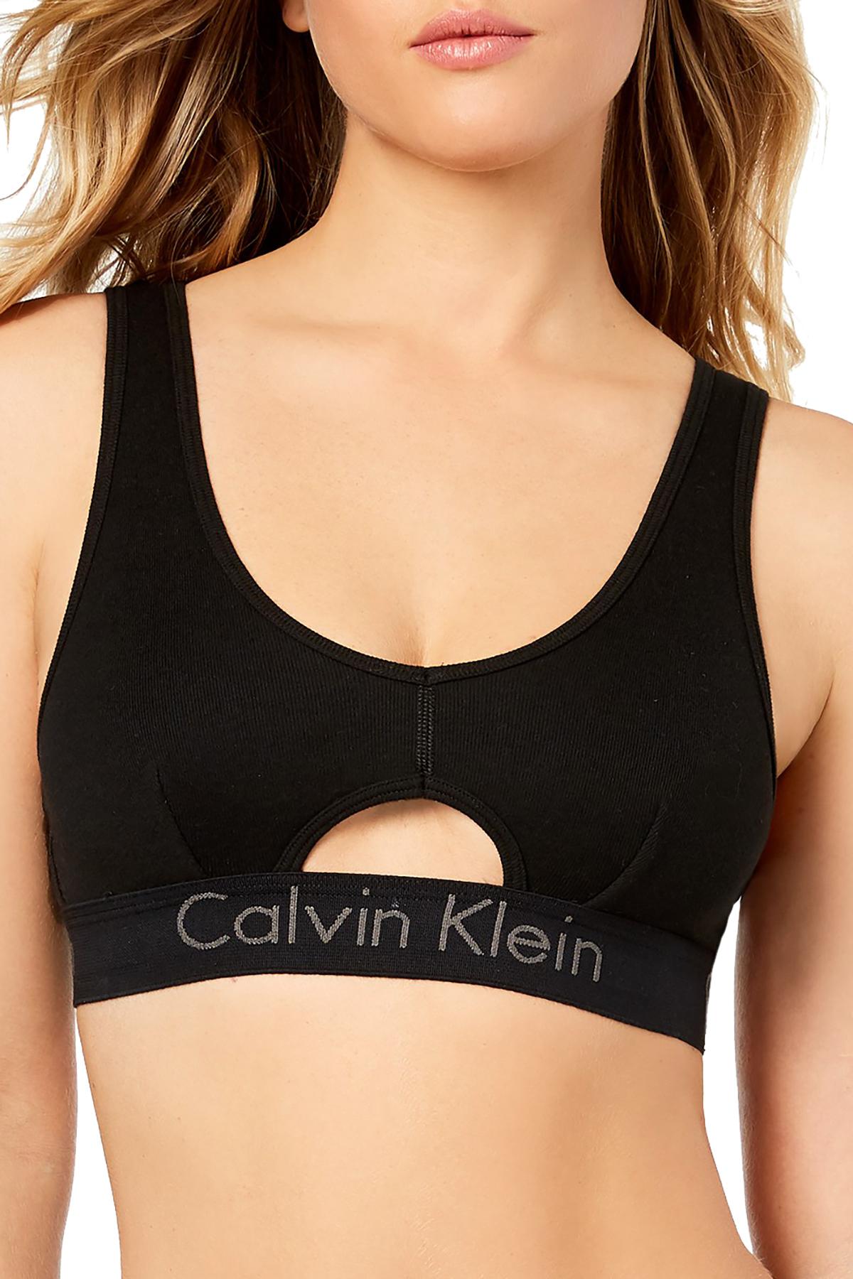 Calvin Klein Black Keyhole Body Unlined Bralette – CheapUndies