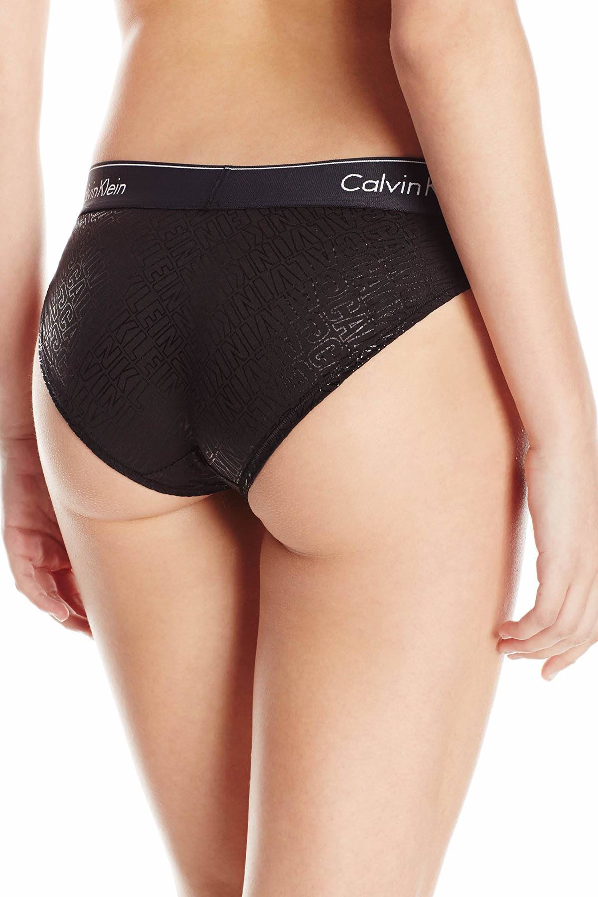 Calvin Klein Black Logo Modern Bralette, Bikini & Hair Tie Set