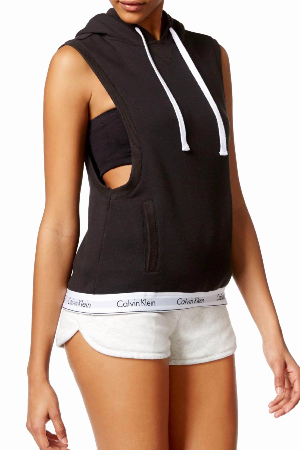 Calvin Klein Black Modern Cotton Logo Hoodie