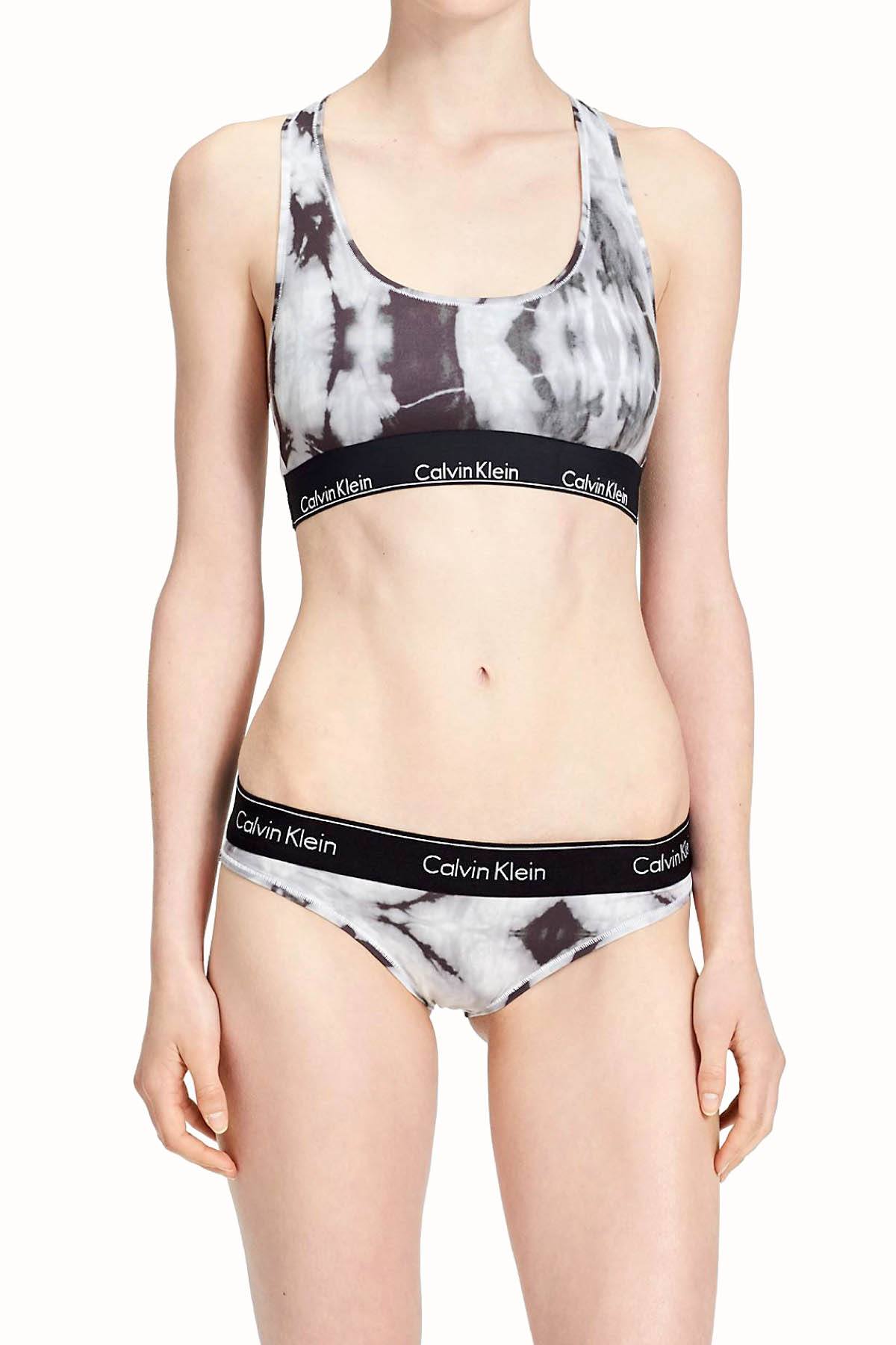 Calvin Klein Bleach-Dye-Print Modern Cotton Bralette
