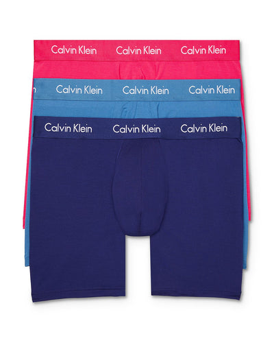 Calvin Klein Boxer Briefs Pack Of 3 Purple Night/Azalea/Blue