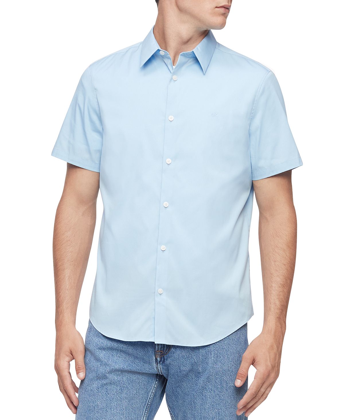 Calvin Klein Button-up Shirt Cerulean