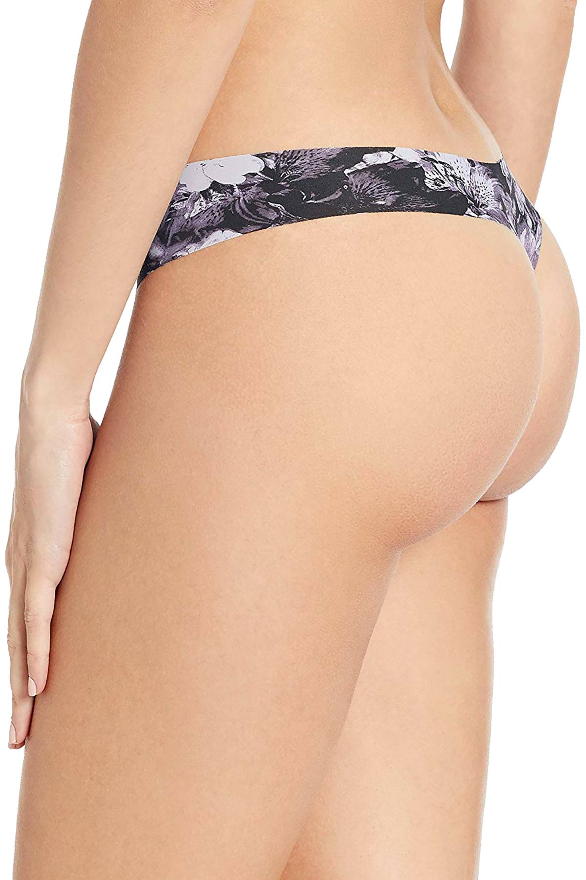 Calvin Klein Dark Floral Print Invisibles Thong