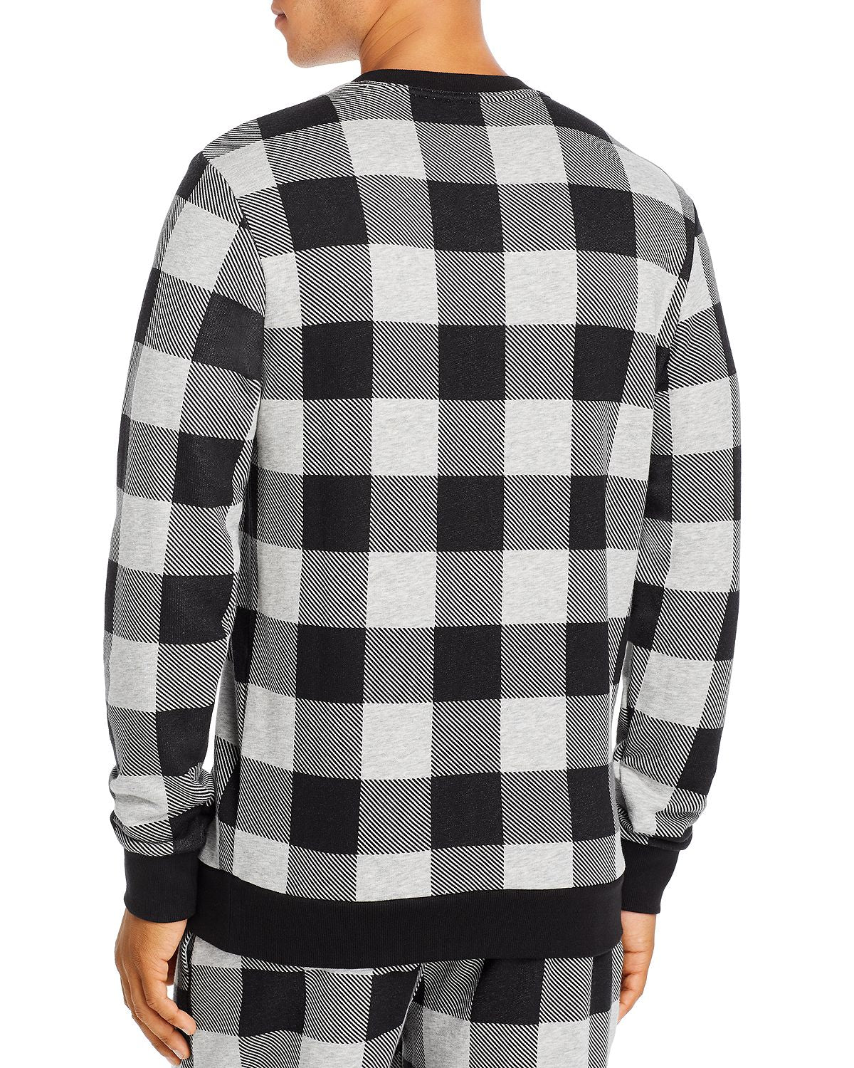 Calvin Klein Gingham Logo Sweatshirt Gray Plaid