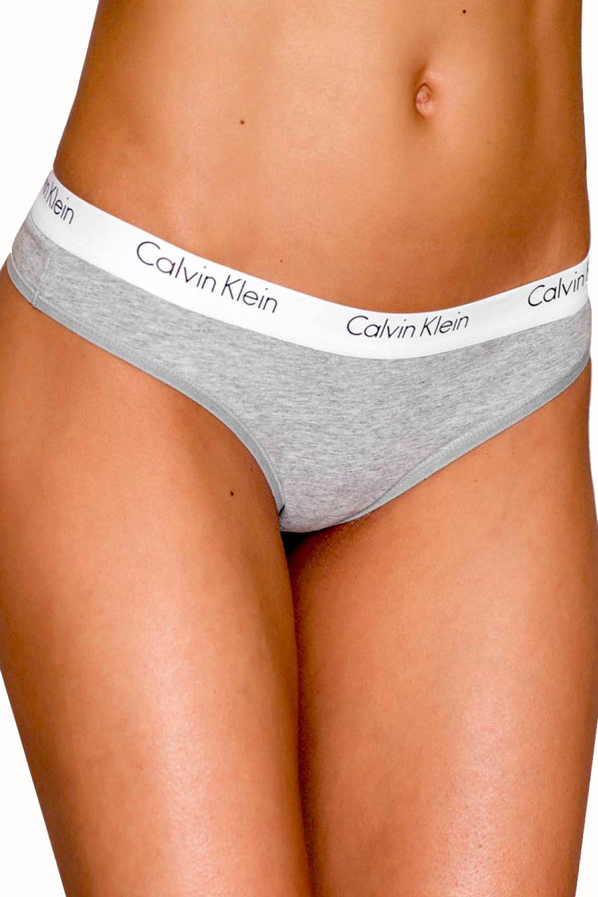 Calvin Klein Heather-Grey CK-One Logo Thong
