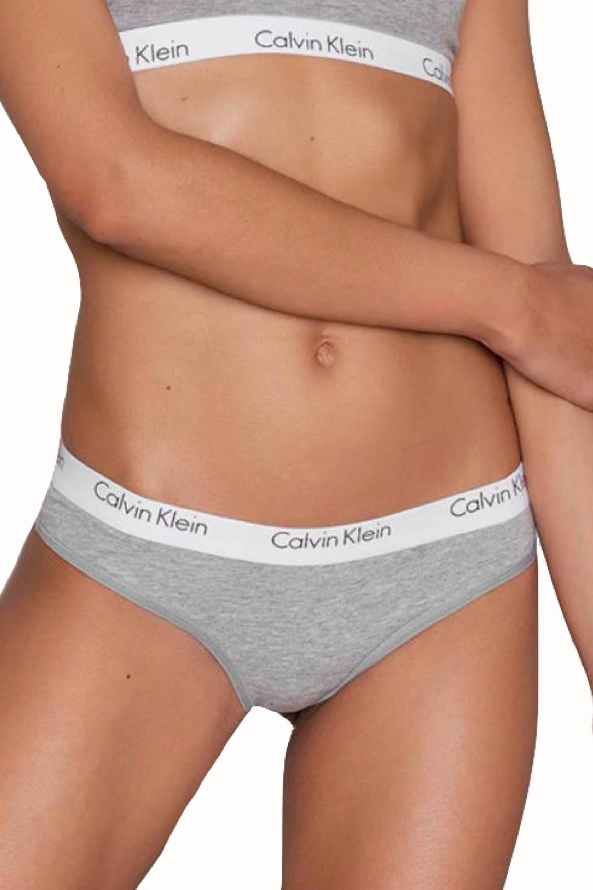 Calvin Klein Heather-Grey CK-One Logo Thong