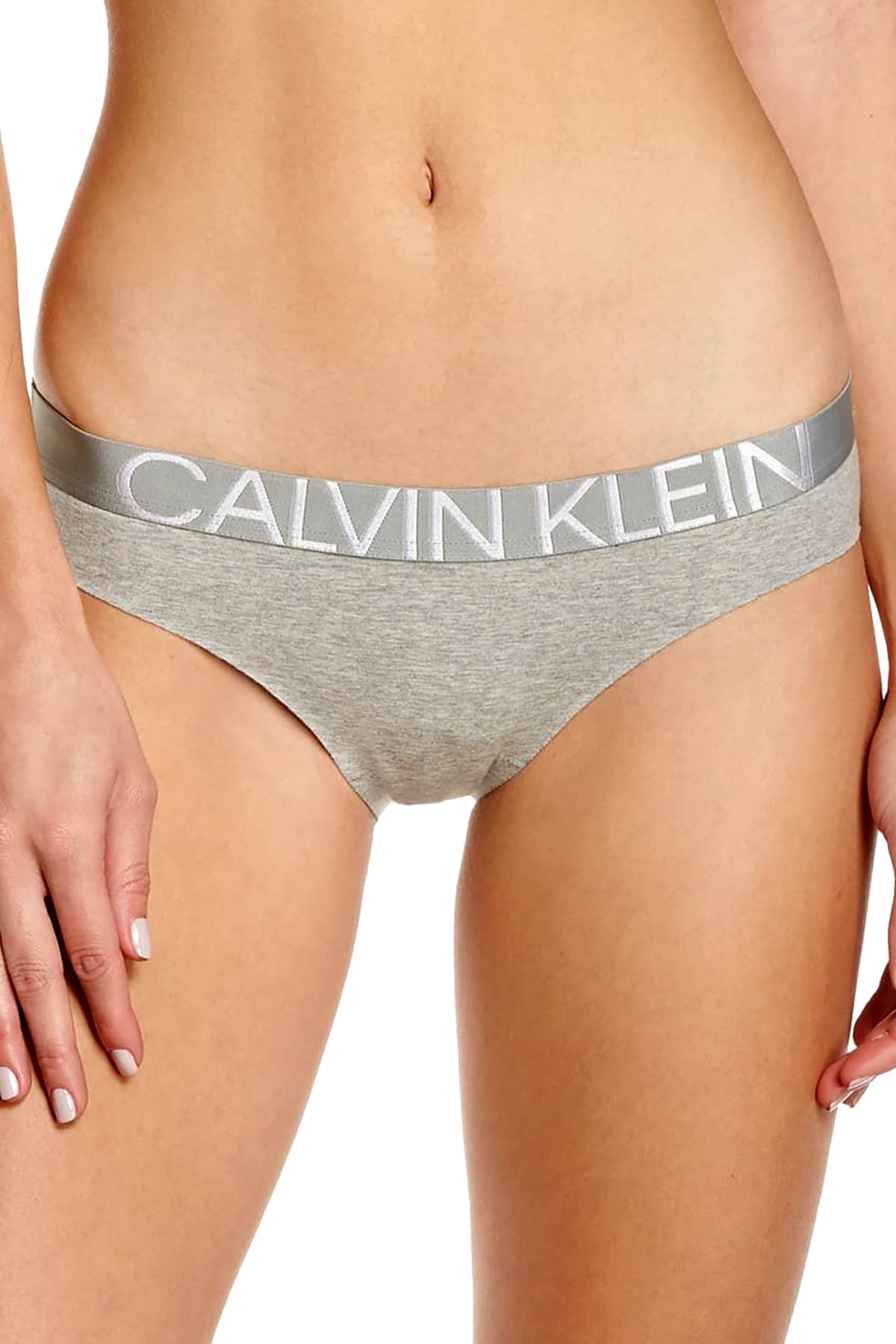 Calvin Klein Heather Grey Statement 1981 Cotton Bikini – CheapUndies