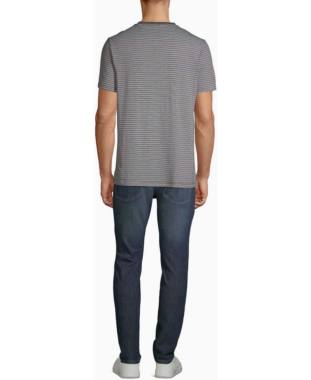 Calvin Klein Heather Stripe Crewneck T-shirt Dark Cliff Heather Combo