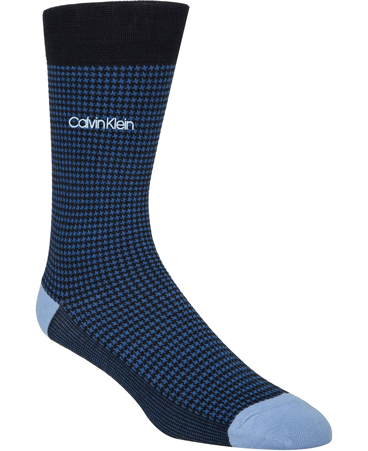 Calvin Klein Houndstooth Crew Socks Primary Blue