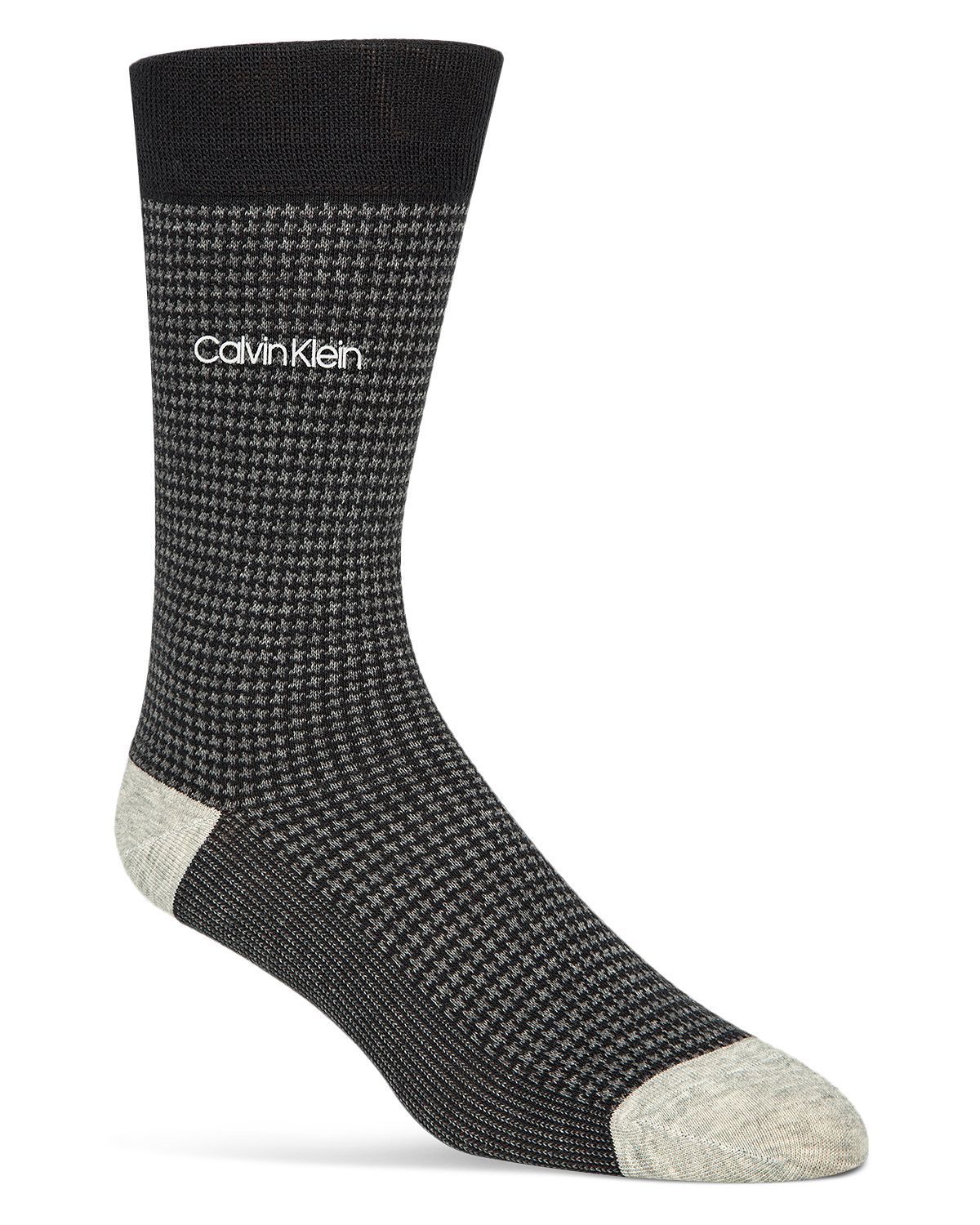 Calvin Klein Houndstooth Print Socks Black