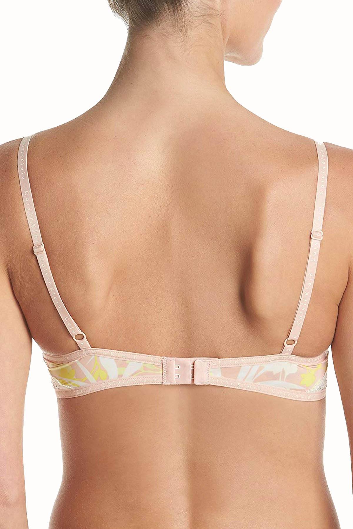 Calvin Klein Ivory Moving-Floral Signature Lace-Trim Bra