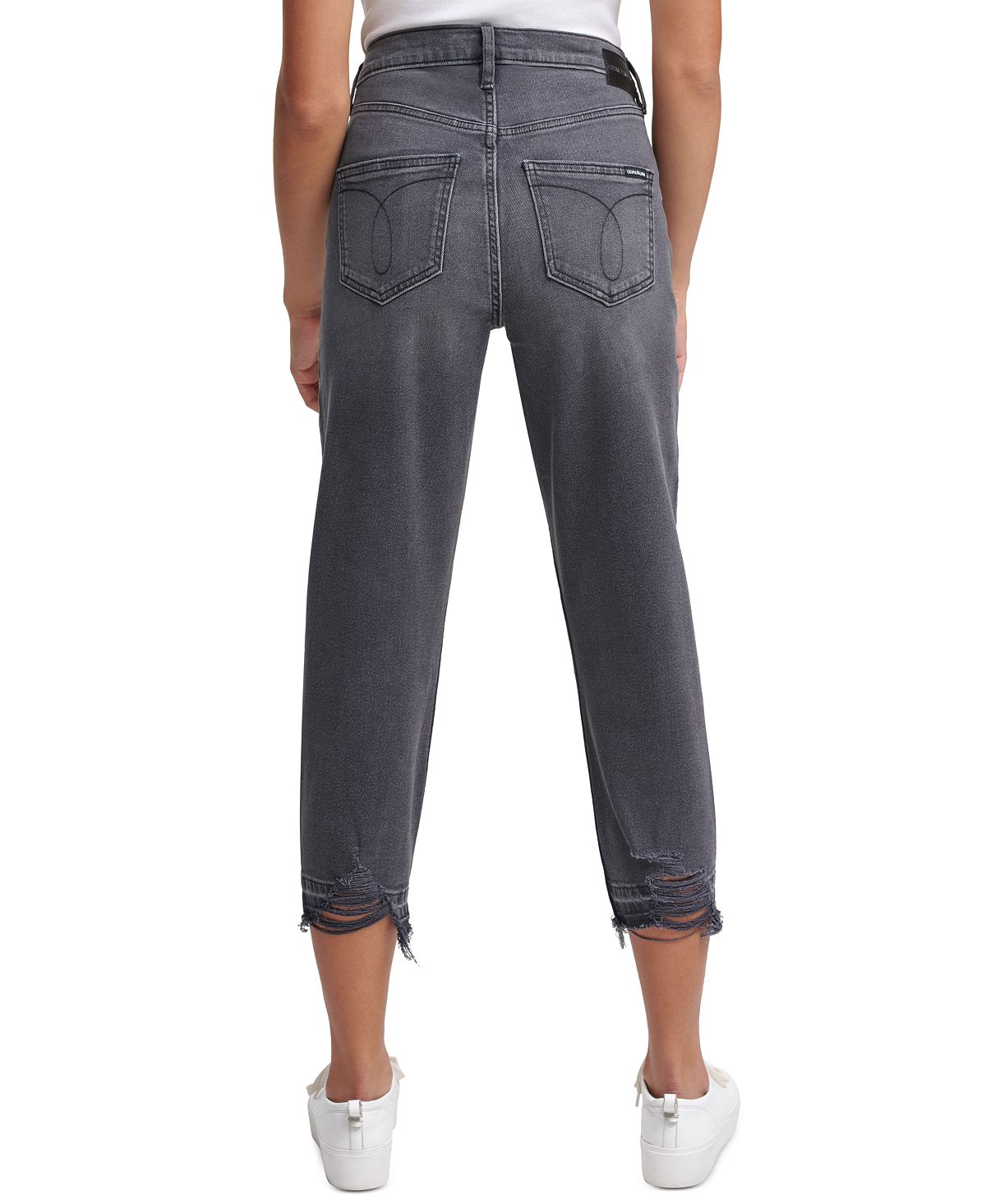 Calvin Klein Jeans High-rise Cropped Straight-leg Jeans Iron Wash