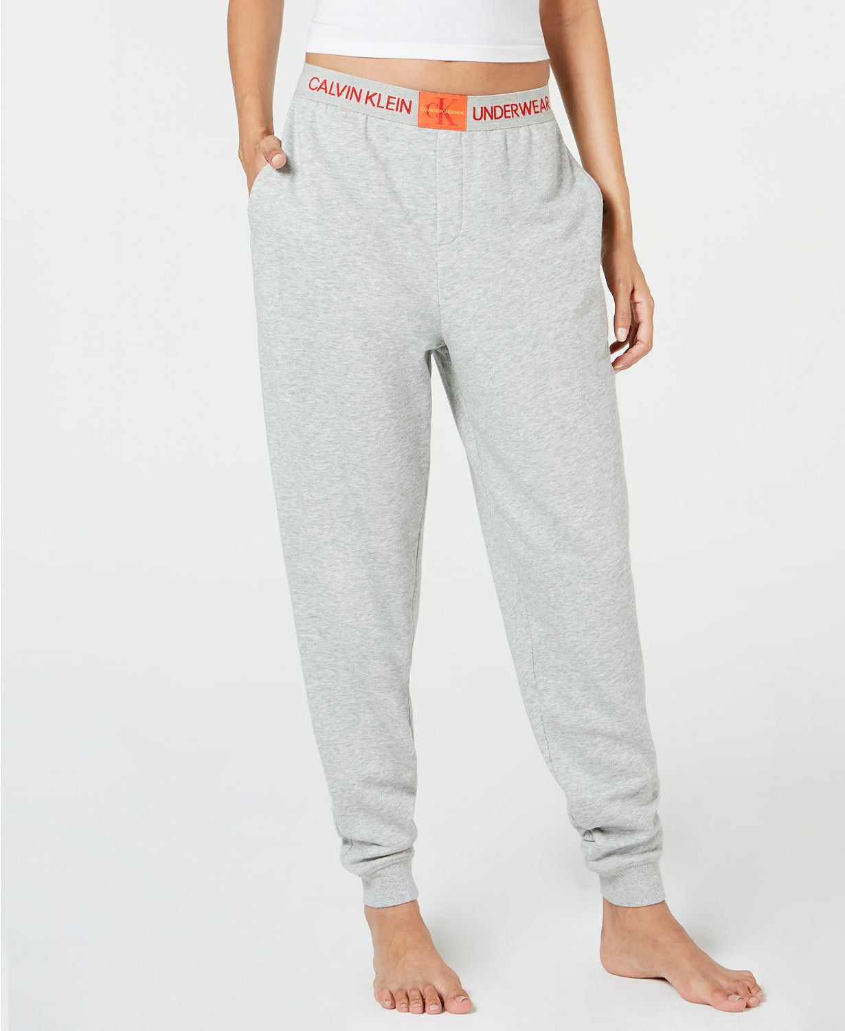 Calvin Klein Monogram Lounge Jogger Pant in Grey Heather
