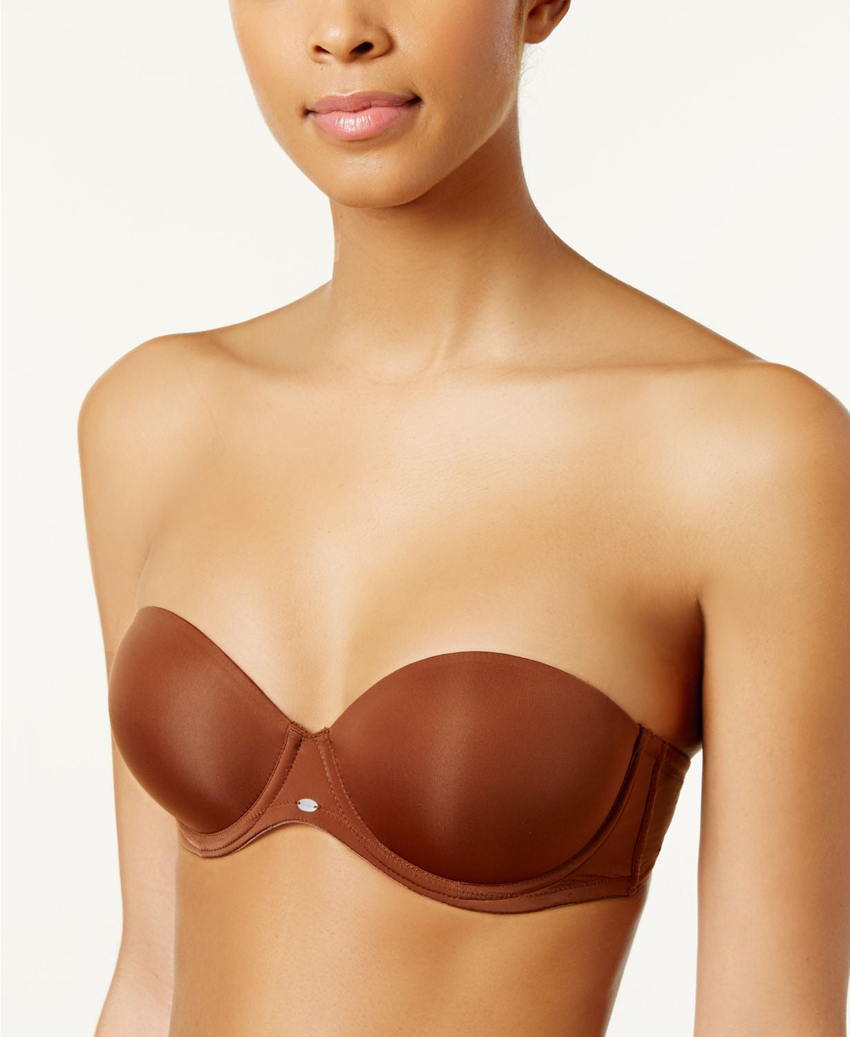 Calvin Klein Naked Glamour Strapless Push Up Bra in Cinnamon