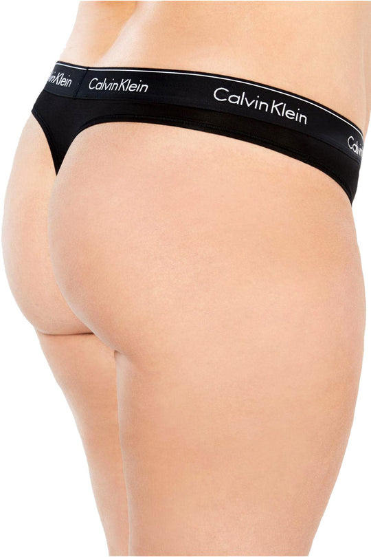 Calvin Klein PLUS Black/Black Modern Cotton/Modal Thong