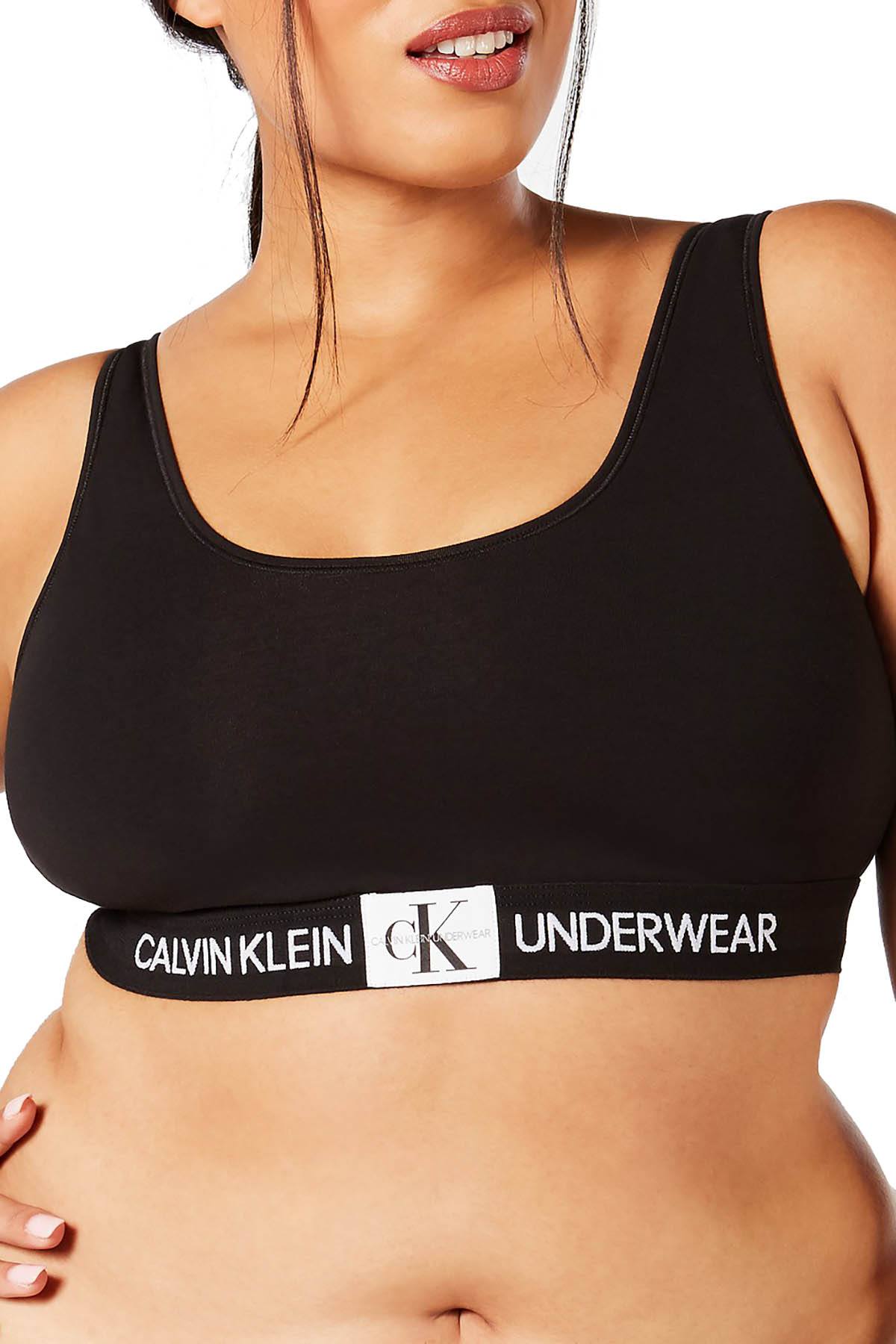 Calvin klein monogram bralette black online