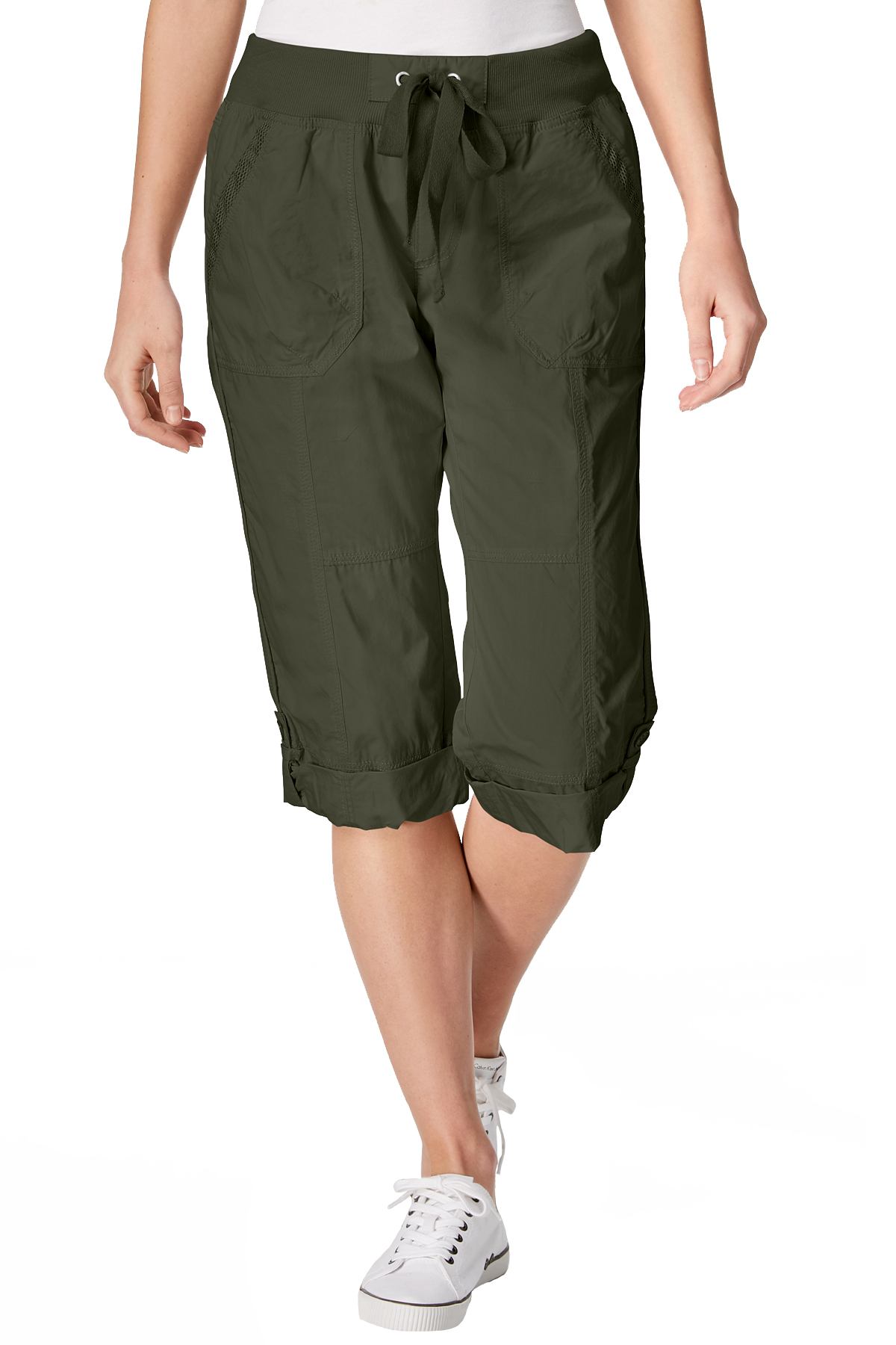 Calvin Klein Performance Quail Poplin Convertible Capri Cargo Pant