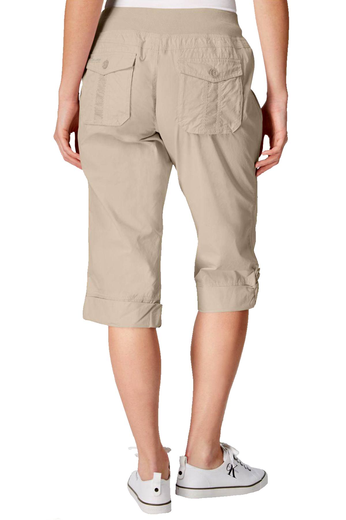 Calvin Klein Performance Sand Poplin Convertible Capri Cargo Pant