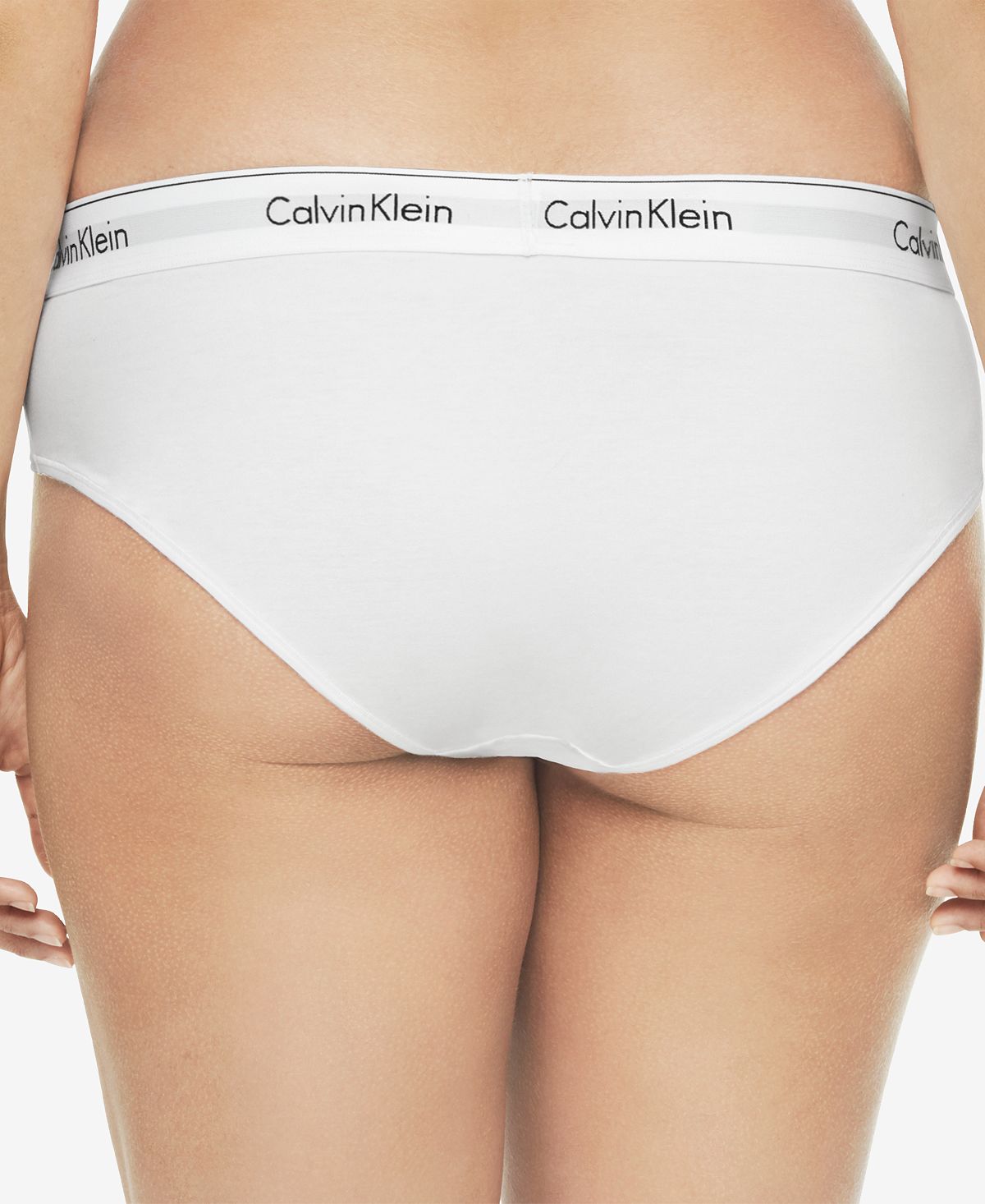 Calvin Klein Plus Modern Cotton Logo Hipster Underwear Qf5118 White