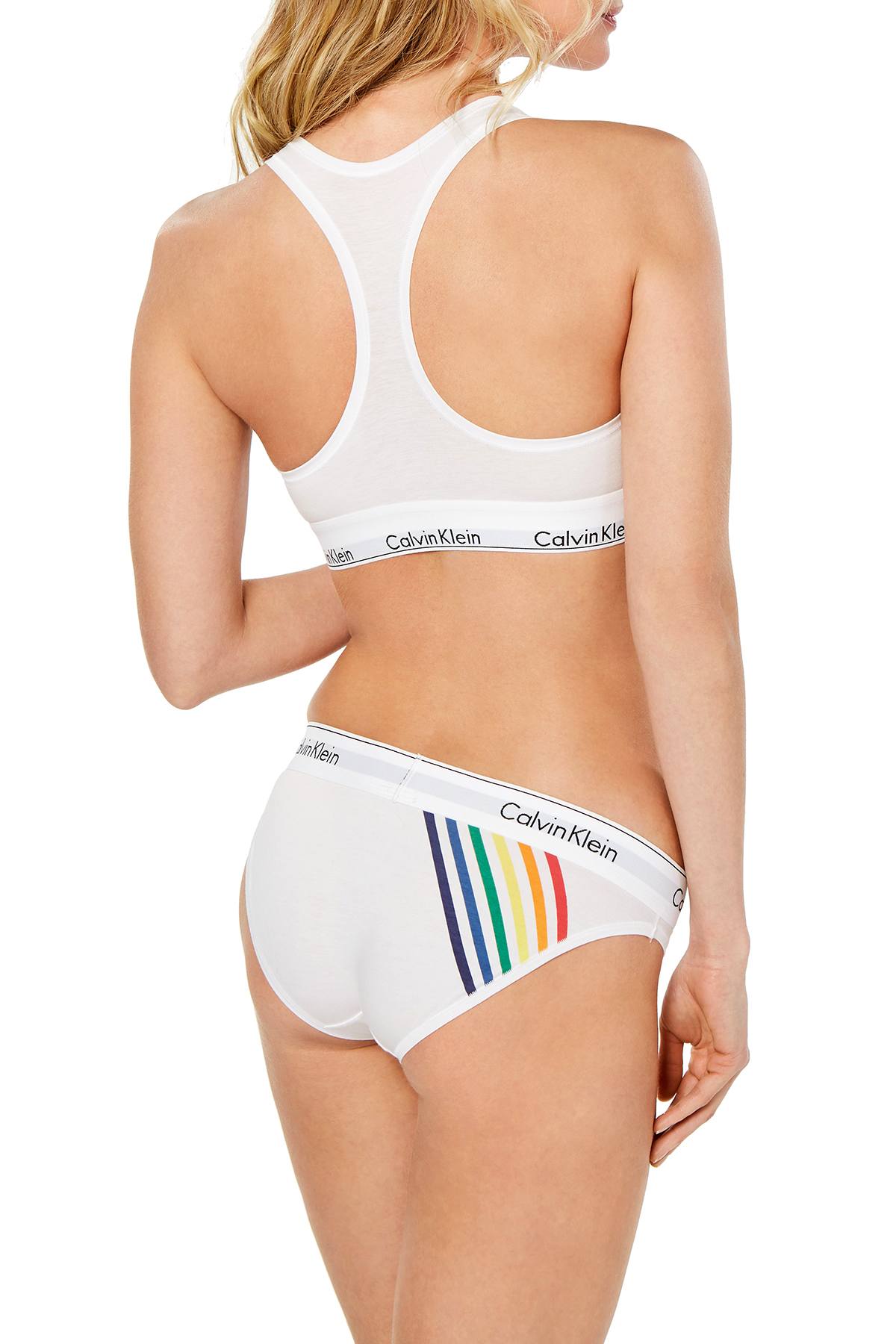 Calvin Klein Pride Limited Edition Modern Cotton Rainbow Bralette White