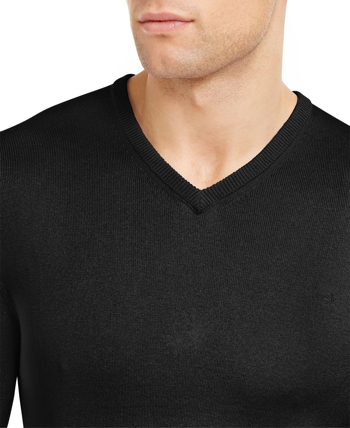 Calvin Klein Regular-fit V-neck Sweater Black