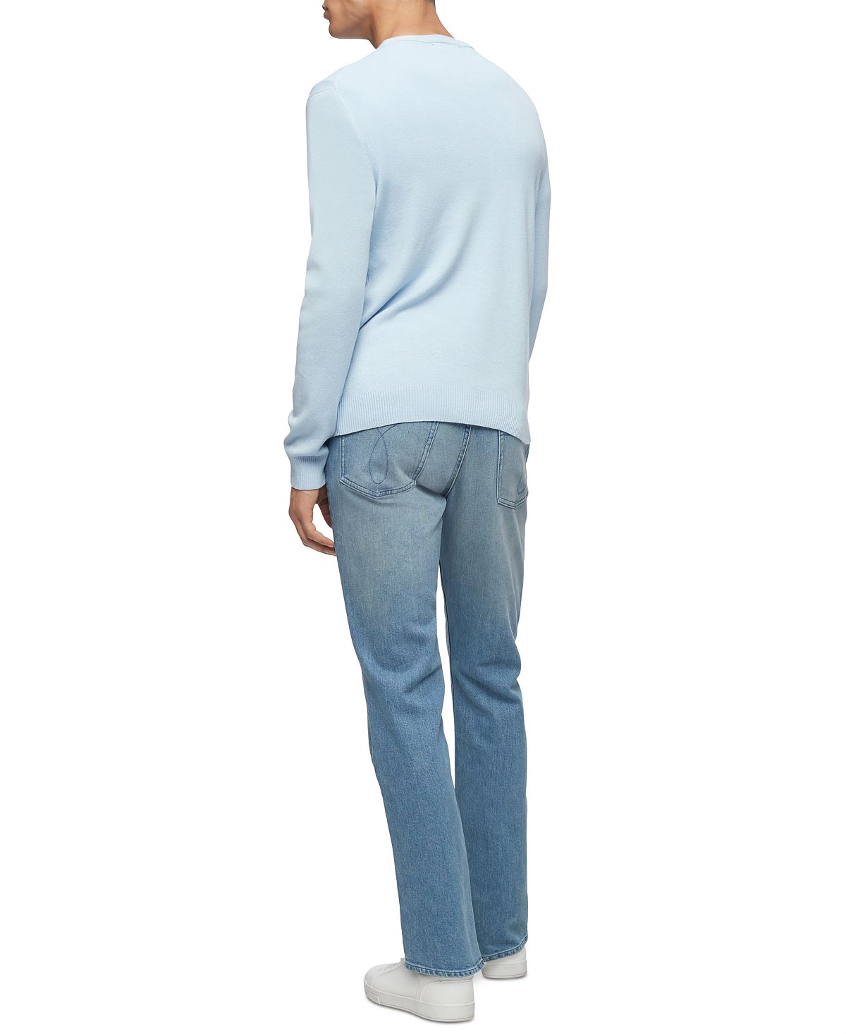 Calvin Klein Regular-fit V-neck Sweater Cerulean Blue
