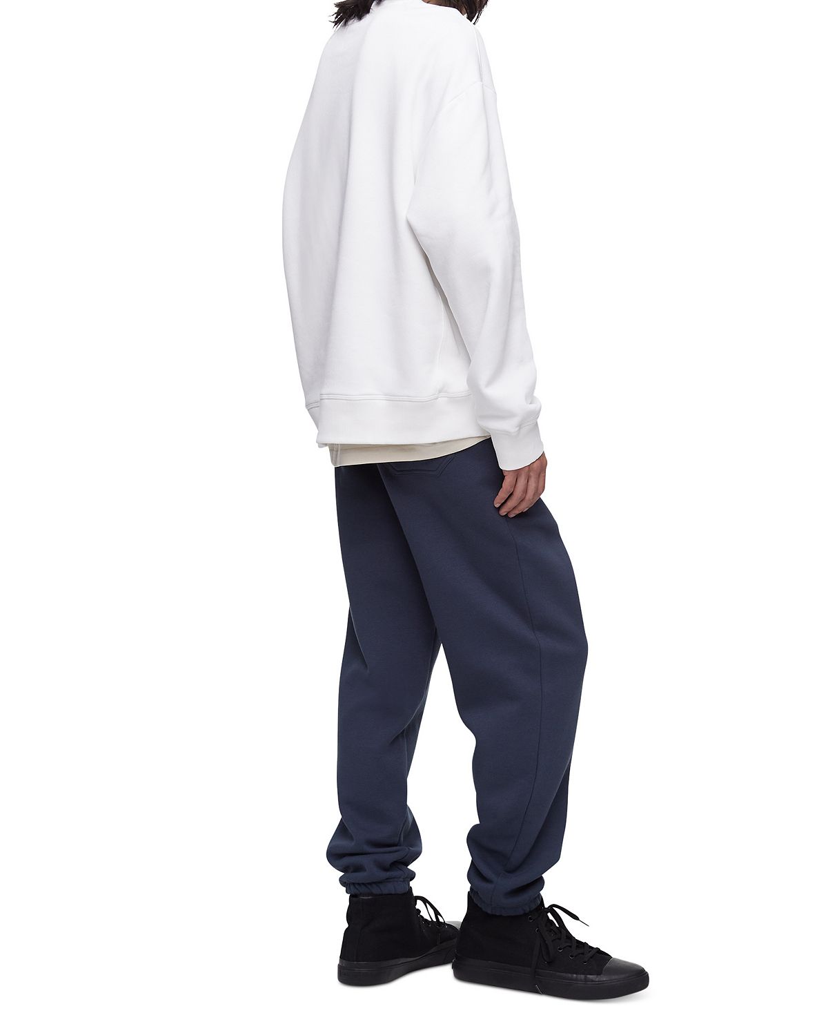 Calvin Klein Relaxed Fit Archive Logo Fleece Sweatshirt Brilliant White