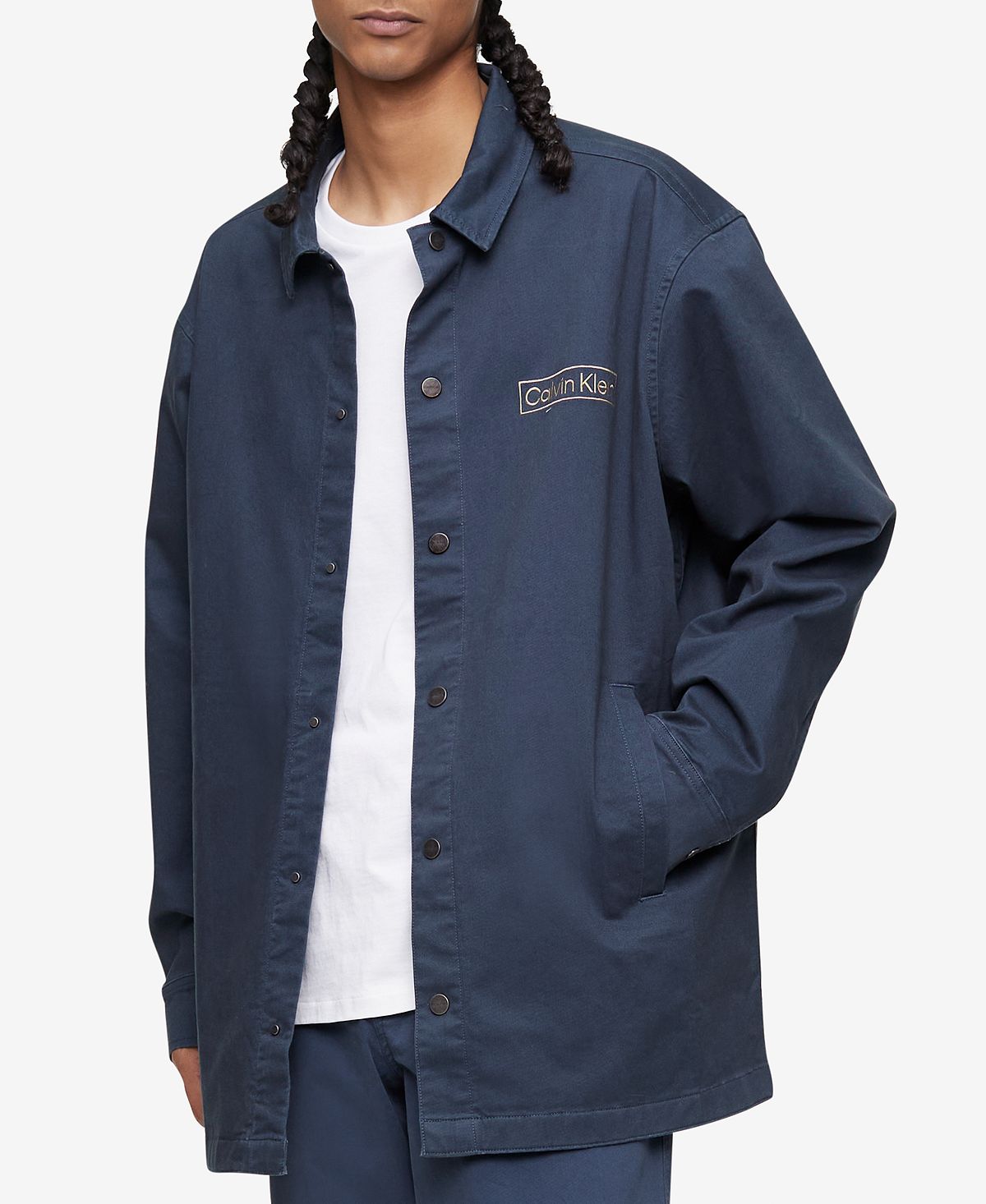 Calvin Klein Relaxed Fit Box Logo Shirt Ink