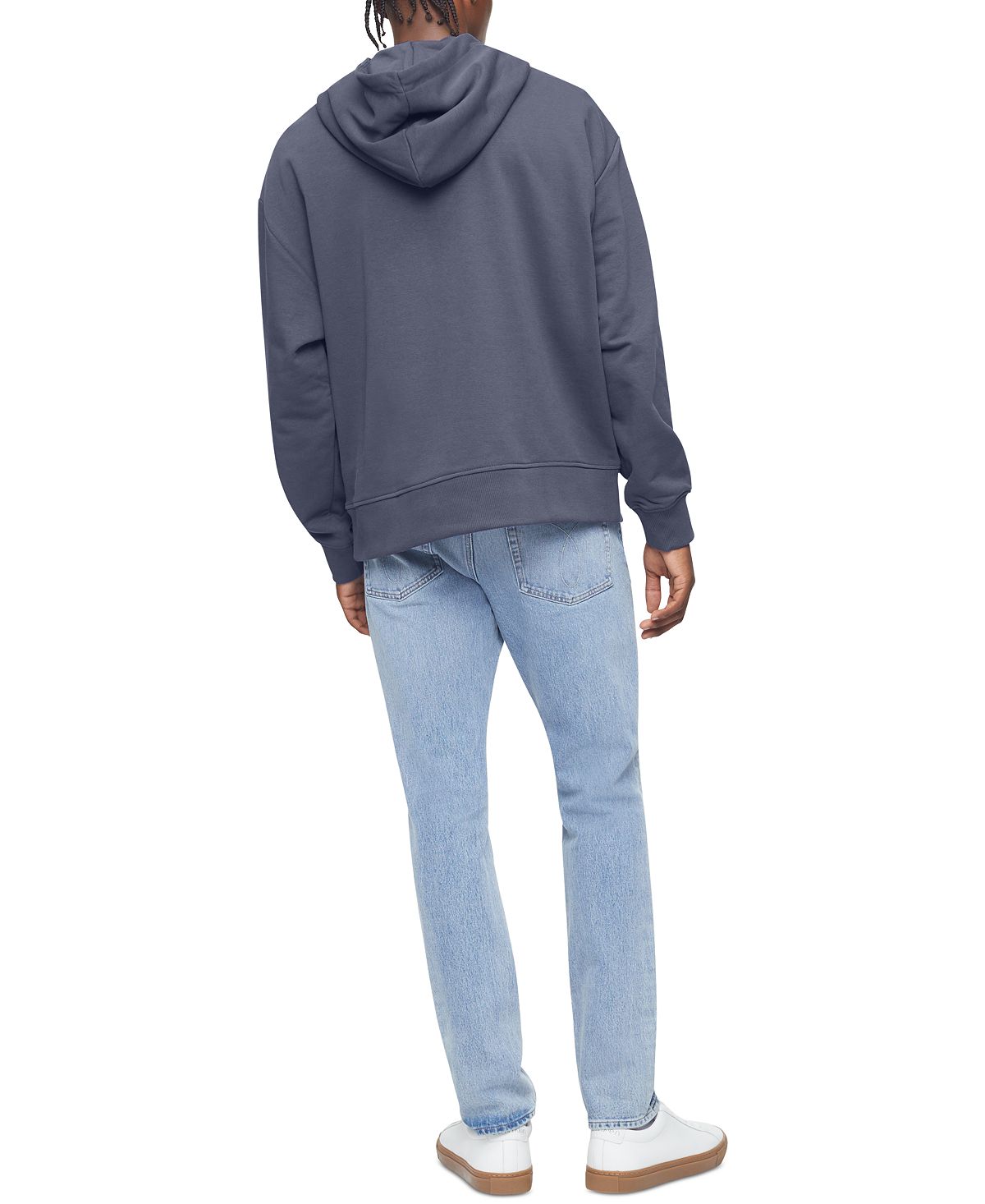 Calvin Klein Relaxed Fit Logo French Terry Hoodie Grisaille