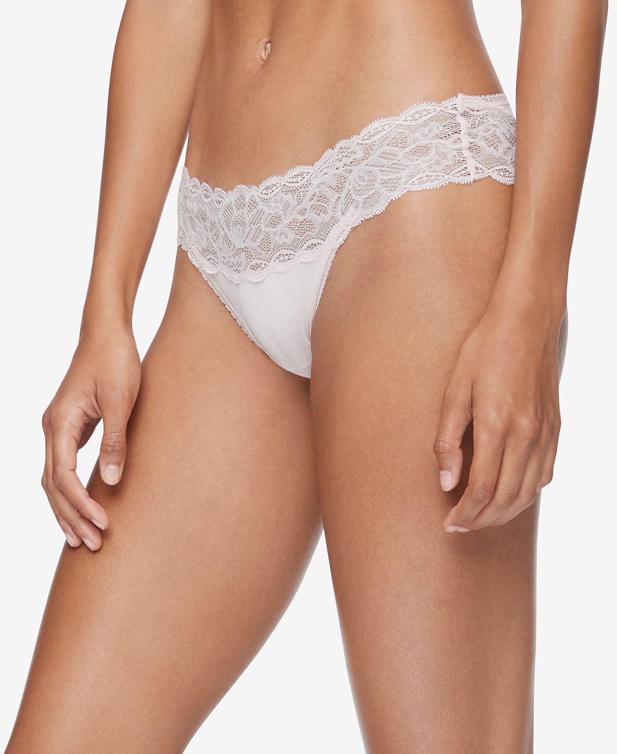 Calvin Klein Seductive Comfort Lace Bikini Underwear Qf1200 Barely Pink