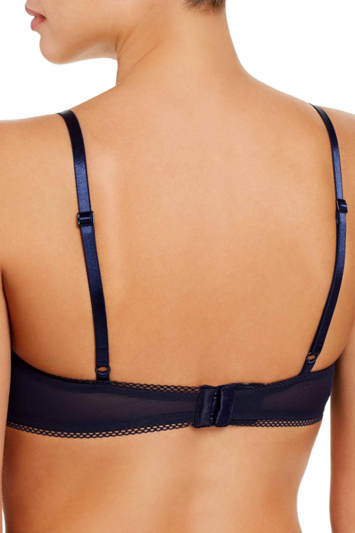 Calvin Klein Shoreline-Navy Bird-Lace Picot-Trim Balconette Bra