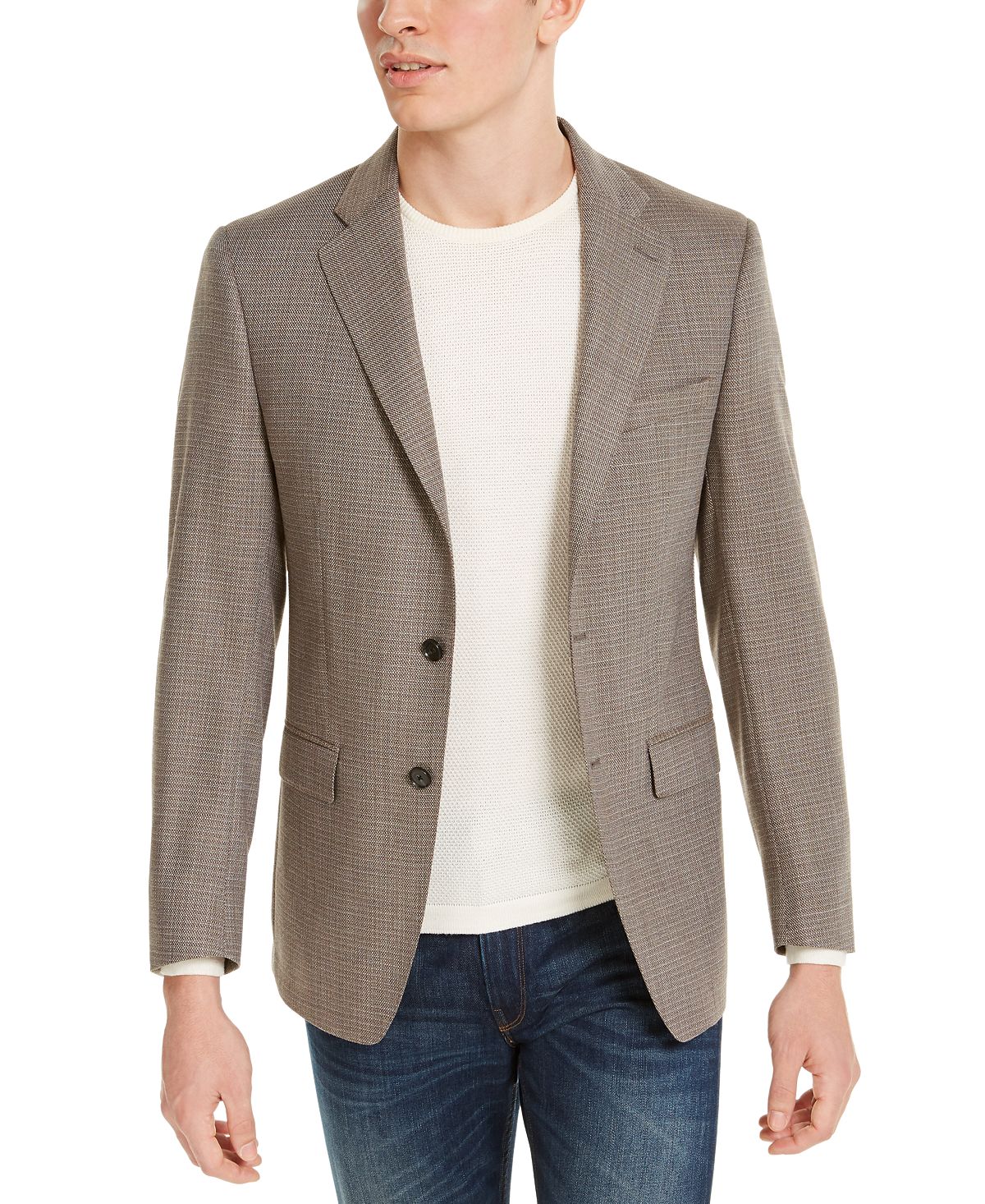 Calvin Klein Slim-fit Wool Sport Coat Cream/tan